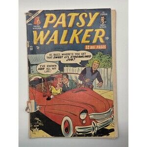 Patsy Walker 50 1954 Atlas Golden Age Comic Al Jaffee Cover Detached Cover